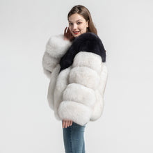 Load image into Gallery viewer, Real Fox Fur Coat Mixed Colore Women Winter Short Jacket
