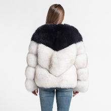 Load image into Gallery viewer, Real Fox Fur Coat Mixed Colore Women Winter Short Jacket